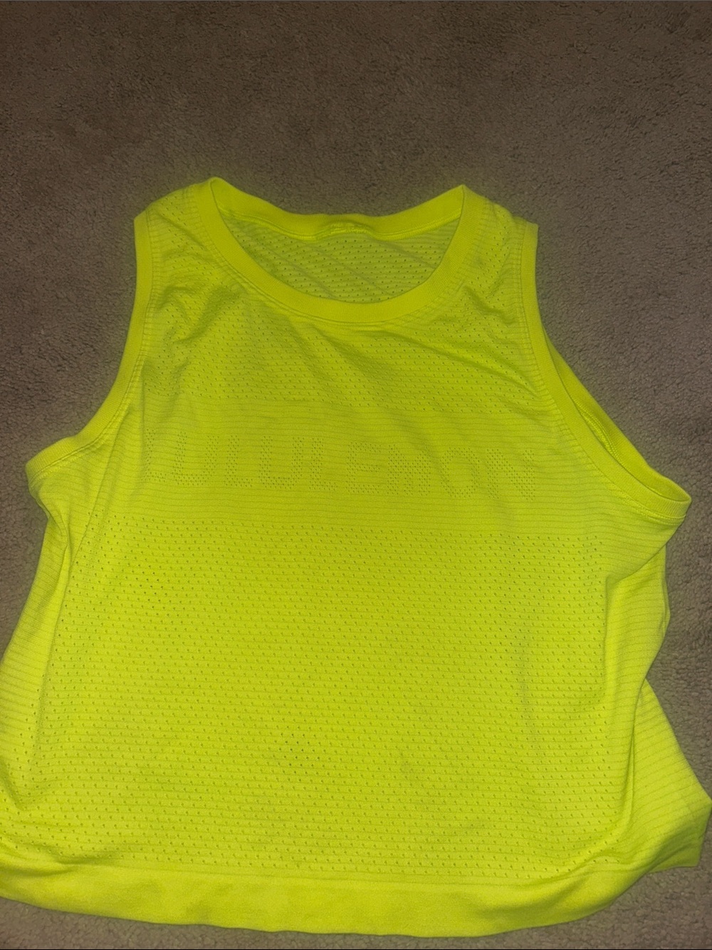 lululemon athletica Neon Yellow Women’s Mesh Tank